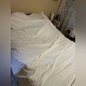 Threshold~White Cotton Flat Sheet~ Queen